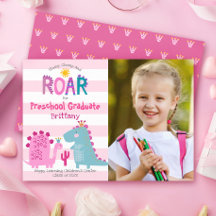 Formatura Pré-escola Foto Dinossauros Menina Fofa 