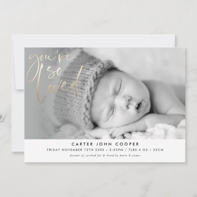 ANÚNCIO FOTO BABY, você é tão amada de ouro (Frente)