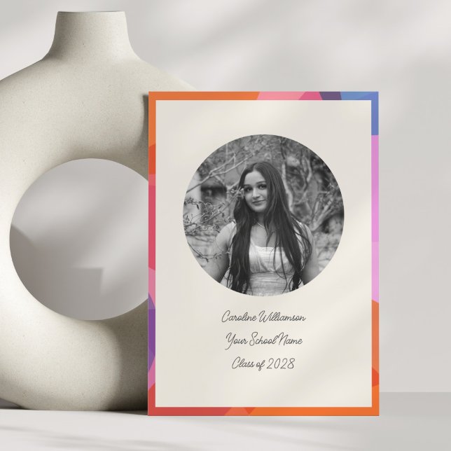 Anúncio Foto Circular Borda Colorida Graduação Moderna (Criador carregado)