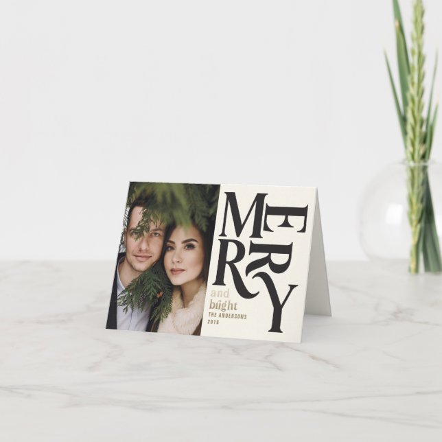 Anúncio Foto colorido de feliz de Natal (Frente)