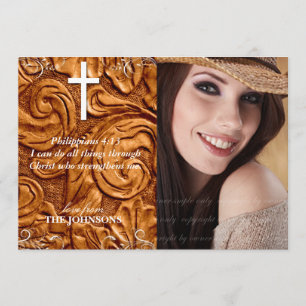 Anúncio Foto cristã da graduação do formando eu posso