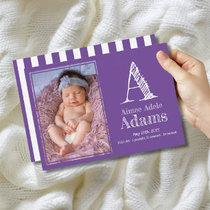 Anúncio Foto das Estatísticas de Nascimento do Monograma R