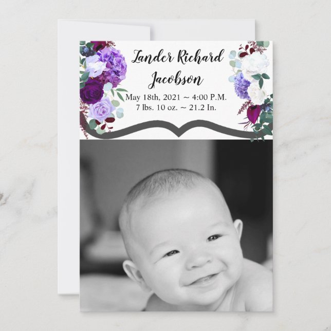 Anúncio Foto de 5 x 7 Lavanda do Exército de Anunciamento  (Frente)