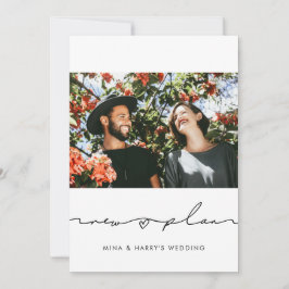 Anúncio Foto de atualização do plano de casamento manuscri