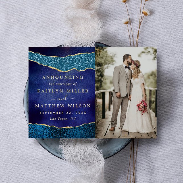 Anúncio Foto de casamento azul e agata Dourada do Marinho  (Criador carregado)