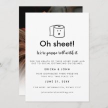 Foto de casamento downsized fofa e engraçada