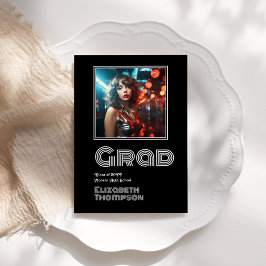 Anúncio Foto de Formatura com Estilo Retro Ousado de Disco