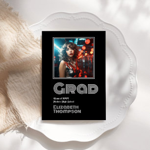 Anúncio Foto de Formatura com Estilo Retro Ousado de Disco