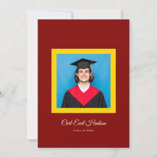 Anúncio Foto de Formatura do Ensino Médio em Marrom Rico e