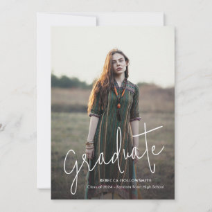 Anúncio Foto de formatura elegante personalizada de gradua