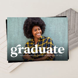 Anúncio Foto de formatura em preto e branco retrô ousado