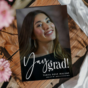 Anúncio Foto de Formatura Moderna Yay Grad' Graduação
