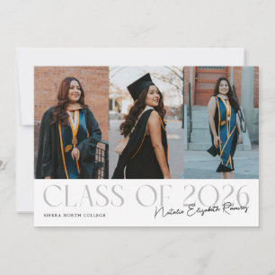 Anúncio Foto de graduação branca com nome em letra cursiva
