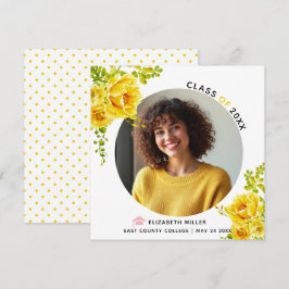 Anúncio Foto de graduação da classe das flores amarelas 20