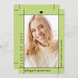 Anúncio Foto de graduação da Classe Verde clara moderna de