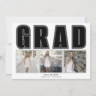 Anúncio Foto de graduação de FORMANDO moderno Black Class
