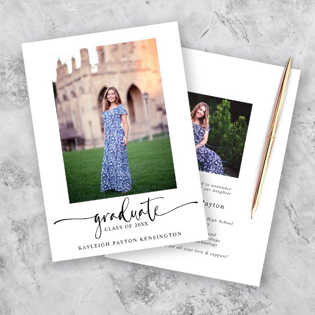 Anúncio Foto de Graduação de Script Elegante Moderno (Criador carregado)