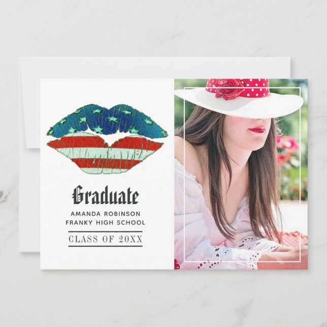 Anúncio Foto de Graduação do Amor Americano (Frente)