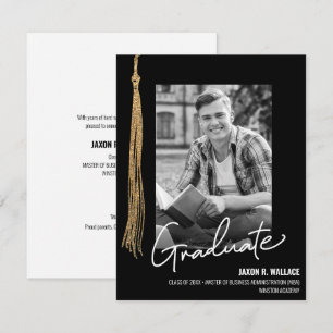 Anúncio Foto de graduação masculina com borla dourada em p
