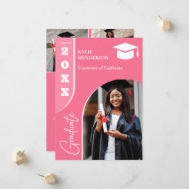 Anúncio Foto de Graduação Moderna Rosa