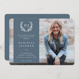 Anúncio Foto de Graduação por Leitura de Leia de Monograma