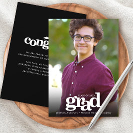 Anúncio Foto de graduação: simples tipografia ousada moder