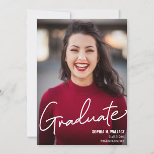 Anúncio Foto de Graduado Personalizada com Letra Moderna