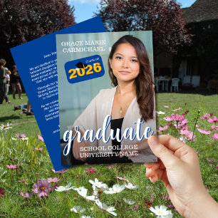 Anúncio Foto de Gradução Azul Moderna Turma de 2026