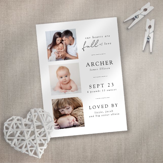 Anúncio Foto de Nascimento do Bebê Moderno 3 (Criador carregado)