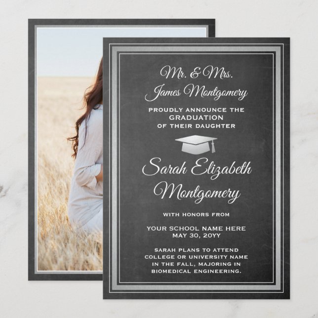 Anúncio Foto de Quadros de Conexão e Graduação Brancos dos (Frente/Verso)