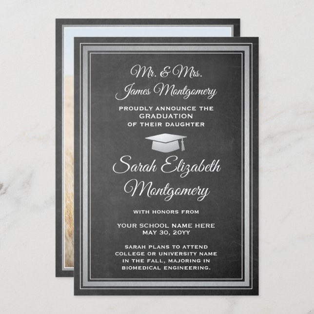 Anúncio Foto de Quadros de Conexão e Graduação Brancos dos (Frente/Verso)