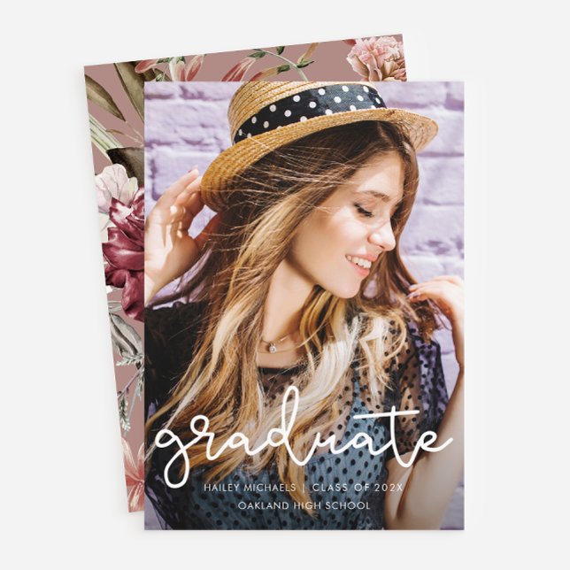 Anúncio Foto de Rosa de Dusty Graduação Floral bonito (Criador carregado)