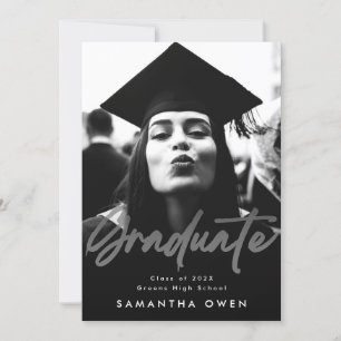 Anúncio Foto de Script Moderno do Formando de Pincel Branc