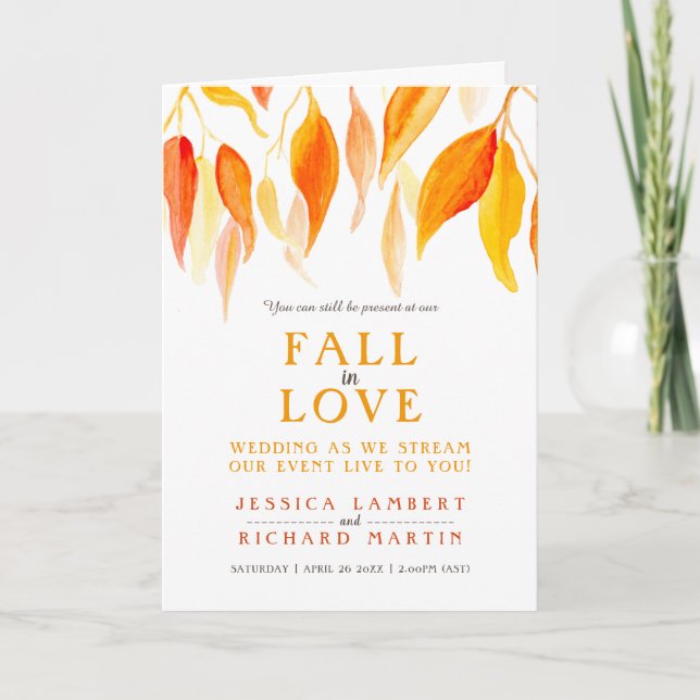 Anúncio Foto de transmissão ao vivo do casamento do amor d (Frente)