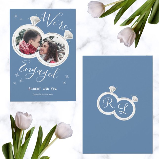 Anúncio Foto do Casal noivado Ring em que estamos envolvid (Criador carregado)