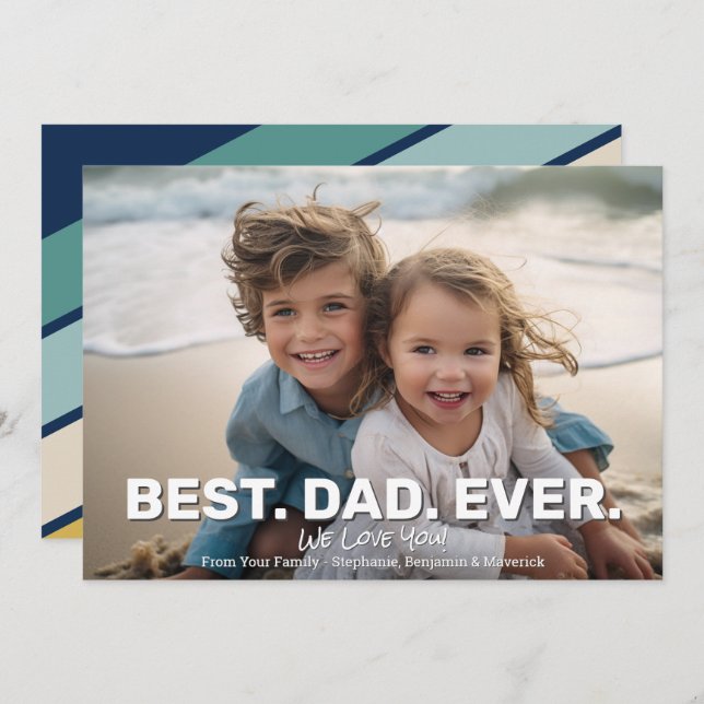 Anúncio Foto do cheio com o melhor Pai de sempre - Saudaçã (Frente/Verso)