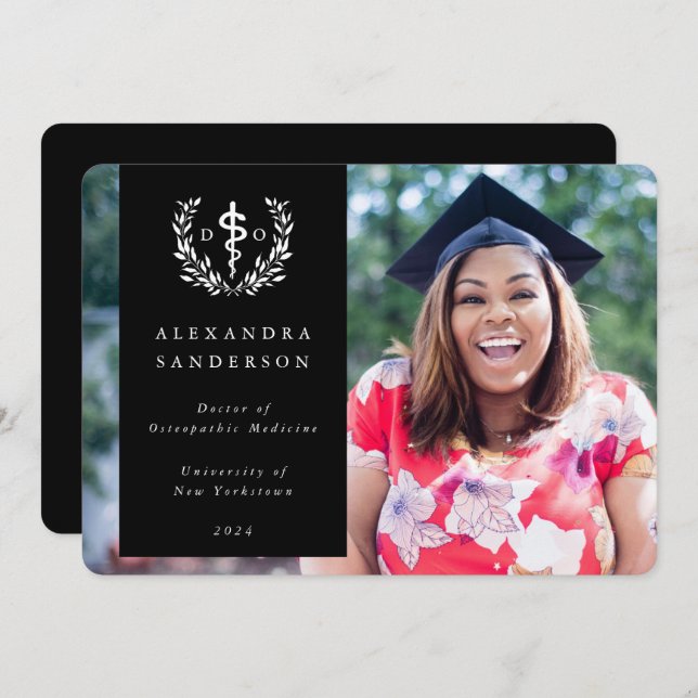 Anúncio Foto do Doutor Negro+Branco da Medicina Osteopátic (Frente/Verso)