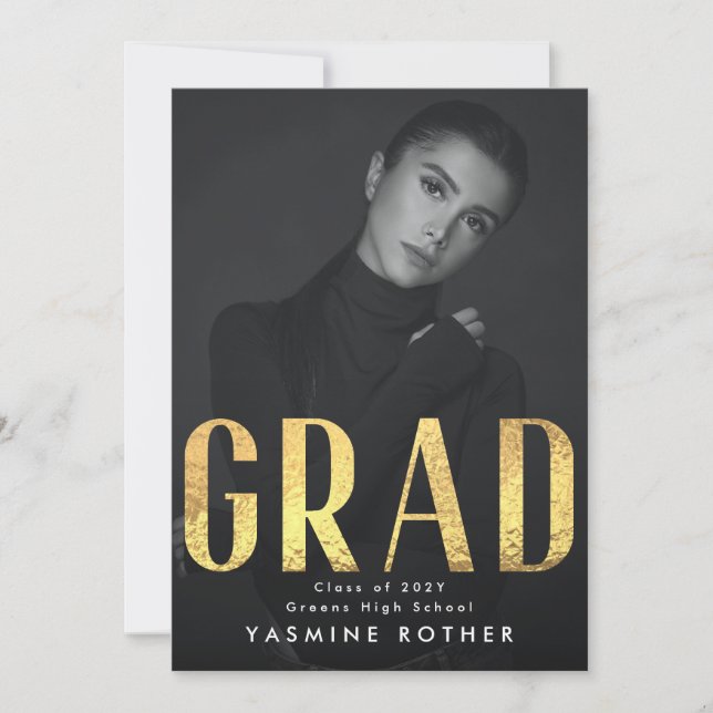 Anúncio Foto do FORMANDO Contemporâneo de Folha de Ouro Am (Frente)