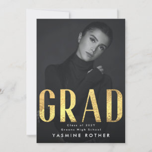 Anúncio Foto do FORMANDO Contemporâneo de Folha de Ouro Am