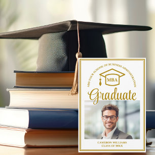 Anúncio Foto do MBA Elegant Dourado Business School