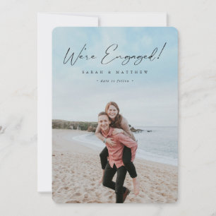 Anúncio Foto do Noivado de Script Escrito em Mão Preta El