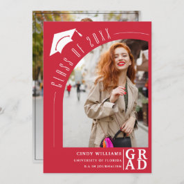 Anúncio Foto em Arco Moderno Formando Formatação Vermelha 