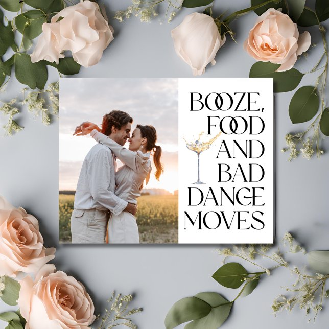 Anúncio Foto engraçada Código QR Casamento Salve a Data (Funny Photo QR Code Wedding Save the Date)