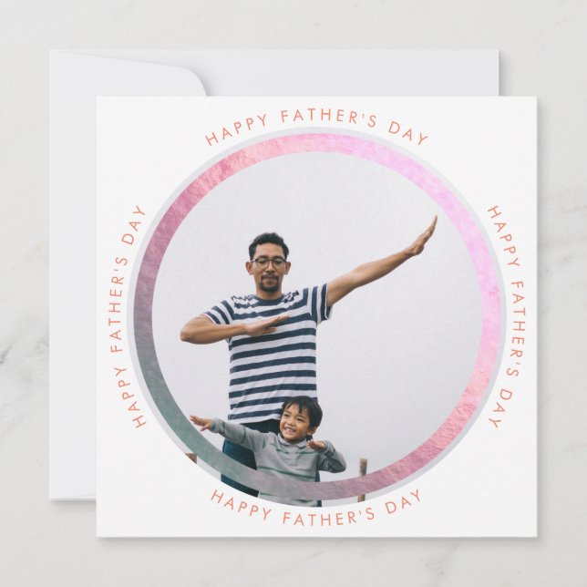 Anúncio Foto feliz do Dia de os pais Lumo Modern Circle (Frente)