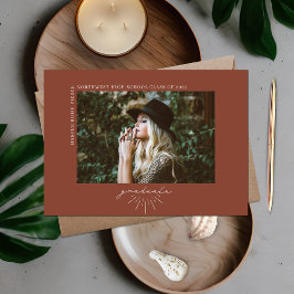 Anúncio Foto Horizontal de Graduação do Terracotta de Arte