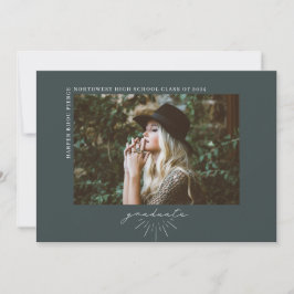 Anúncio Foto Horizontal de Graduação Escura de Arte de Lin