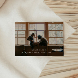 Anúncio Foto minimalista 'Chegando em breve!' Gravidez do 