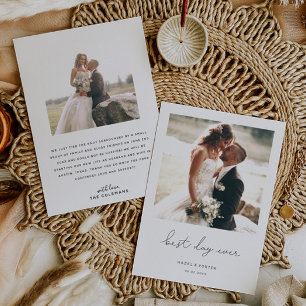 Anúncio Foto minimalista do melhor dia de casamento