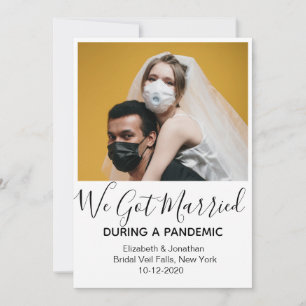 Anúncio Foto Moderna Casada durante Casamento Pandêmico