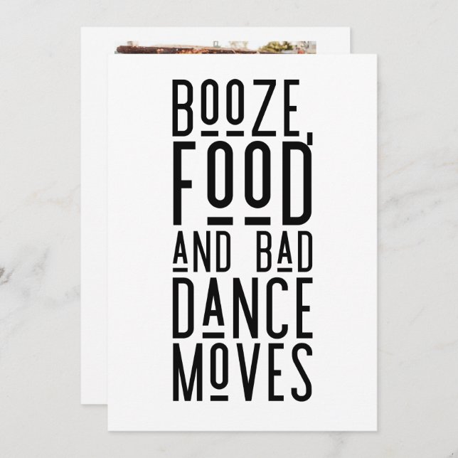 Anúncio Foto moderna engraçada Casamento Salve as Datas (Frente/Verso)